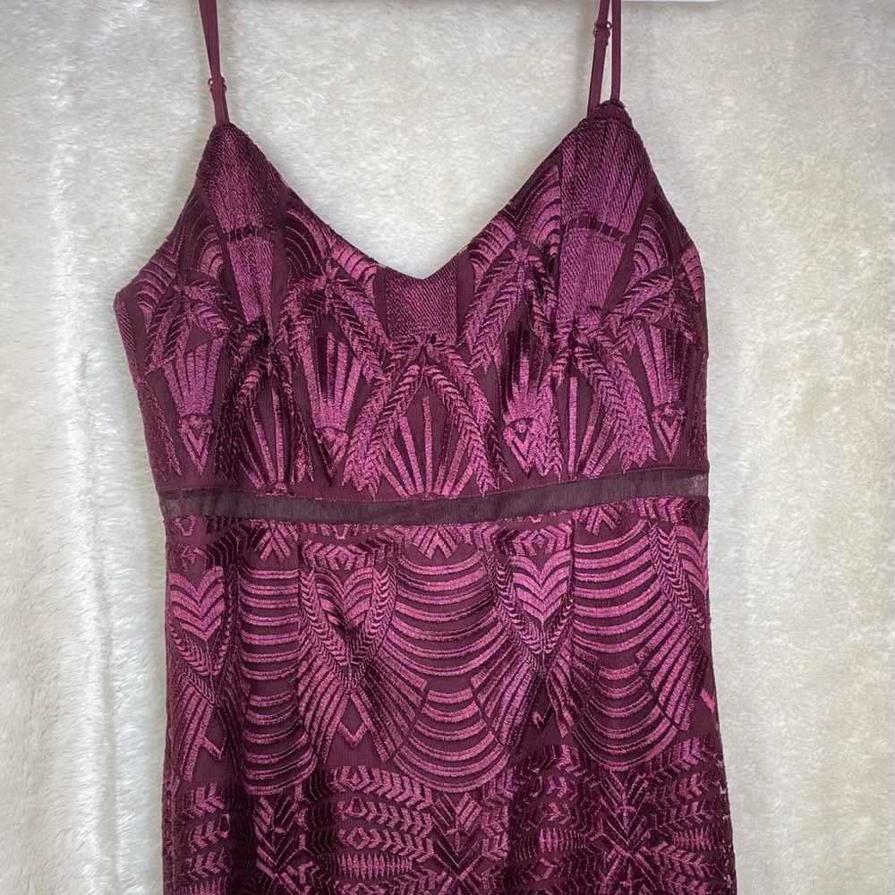 Burgundy Lace Dress.